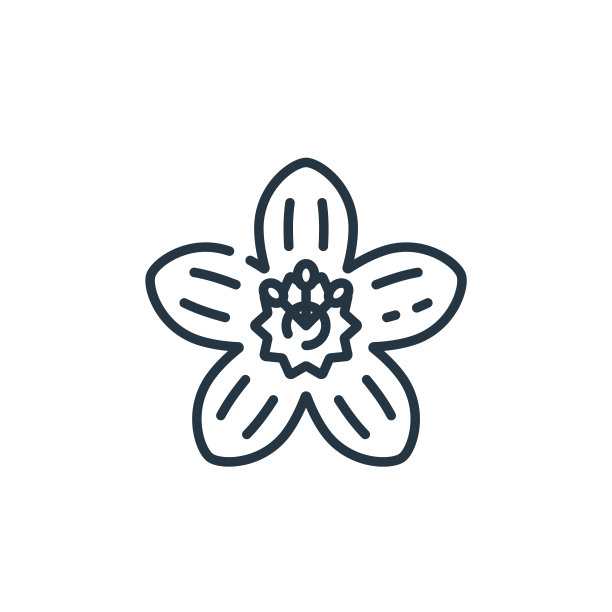 花矢量图标。花可编辑的中风。花线性符号用于网络和移动应用程序，标志，印刷媒体。细线说明。矢量孤立轮廓绘制。图片下载