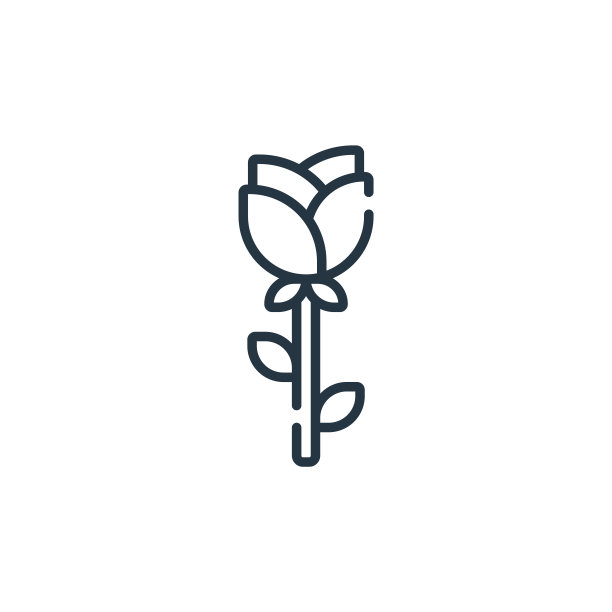 玫瑰矢量图标。玫瑰可编辑的中风。玫瑰线性符号用于网页和移动应用程序，标志，印刷媒体。细线说明。矢量孤立轮廓绘制。图片下载