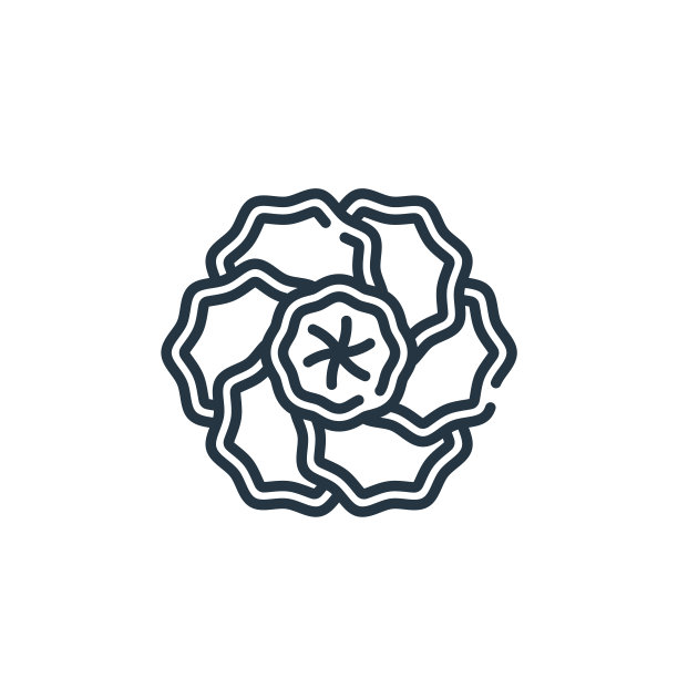 花矢量图标。花可编辑的中风。花线性符号用于网络和移动应用程序，标志，印刷媒体。细线说明。矢量孤立轮廓绘制。图片下载