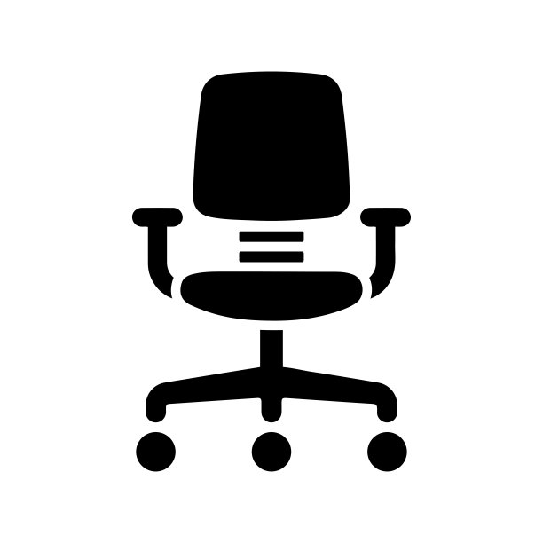 轮椅黑色图标，家具矢量图形图片下载