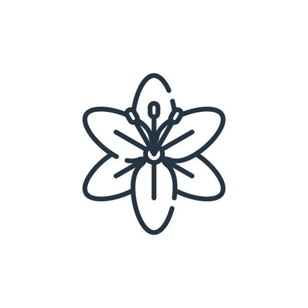 花矢量图标。花可编辑的中风。花线性符号用于网络和移动应用程序，标志，印刷媒体。细线说明。矢量孤立轮廓绘制。图片下载