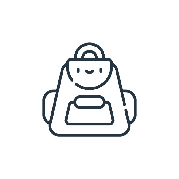 背包矢量图标。背包可编辑的中风。背包线性符号，用于网页和移动应用程序，标志，印刷媒体。细线说明。矢量孤立轮廓绘制。图片下载