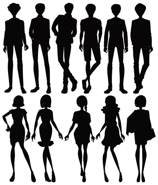 人物剪影集图片下载