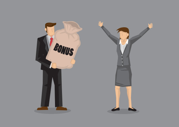 大奖金卡通矢量插图图片下载