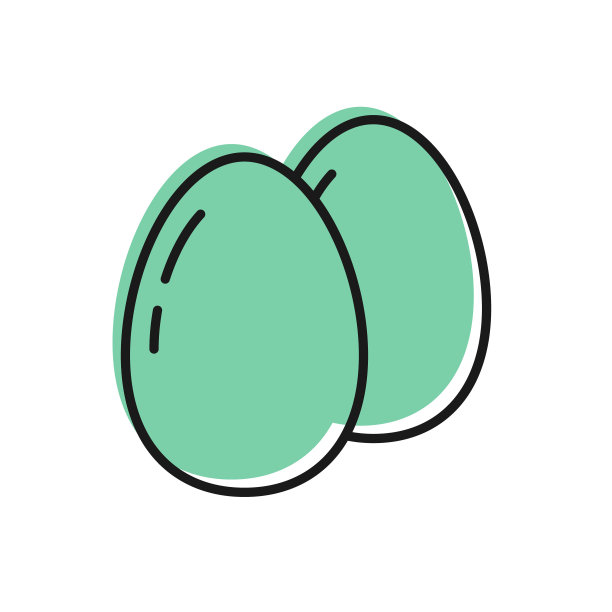 黑色线鸡蛋图标孤立在白色背景上。向量图片下载