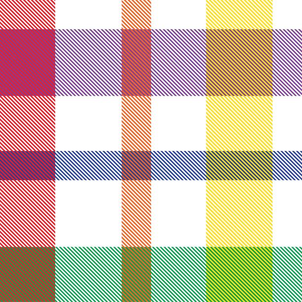 彩虹格子呢格子无缝格子图案图片下载