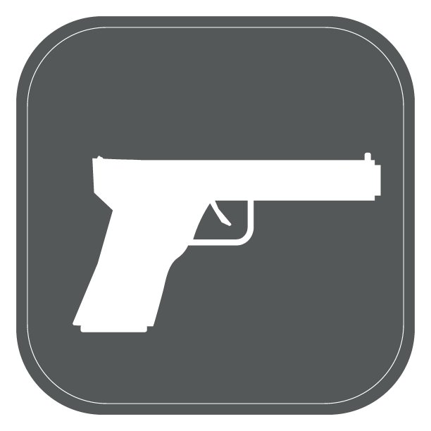 灰色枪支矢量图标图片下载