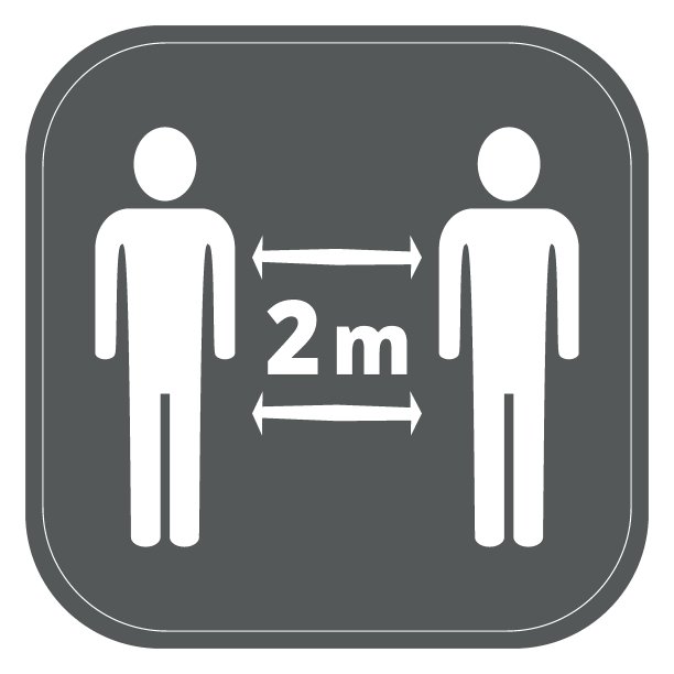 2米社交距离图标（灰色背景）图片下载