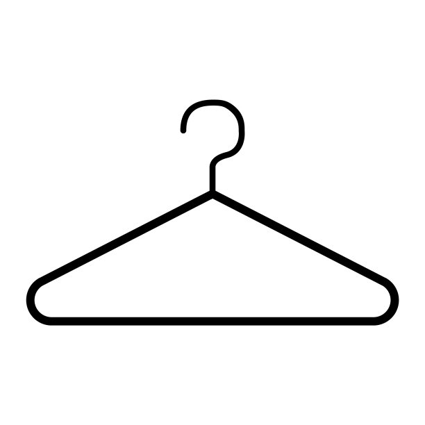 衣架上的现代图标孤立的白色图片下载