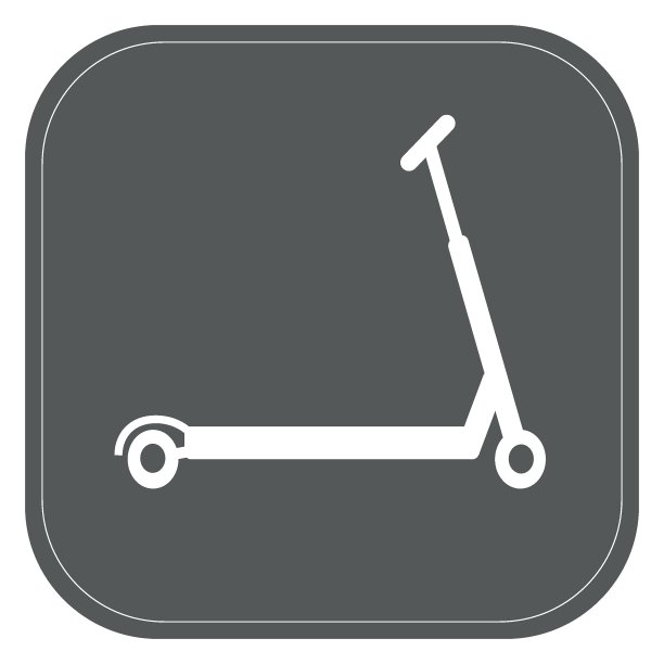 灰色踏板车矢量图标图片下载