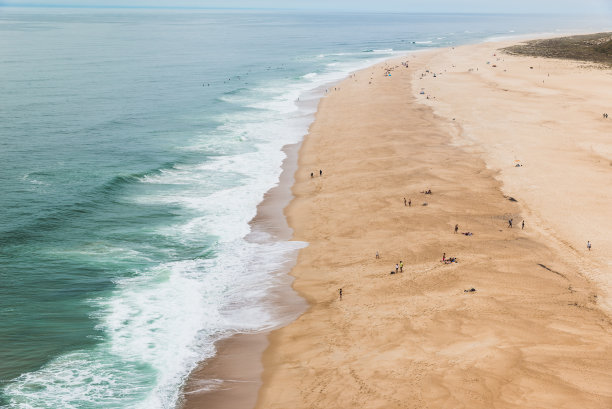 全景的海洋海滩无人机视图。图片下载