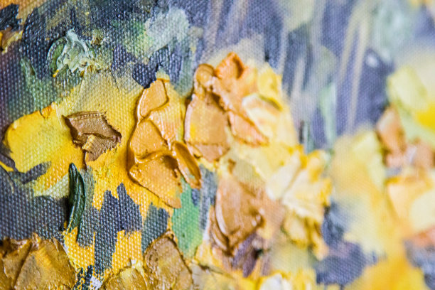 装有油画颜料的画架，调色板图片下载