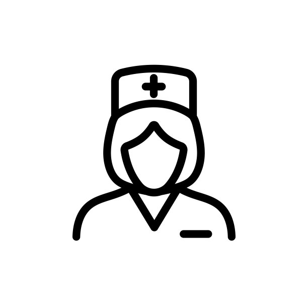 护士线性扁平矢量图标图片下载