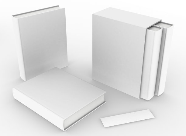 模板空精装书模型设置白色背景图片下载