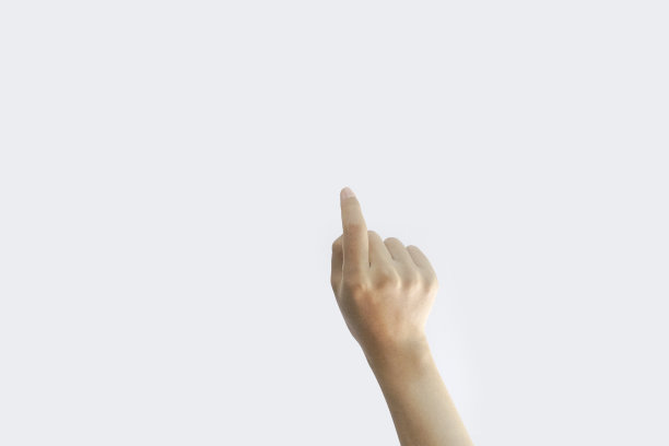 手的姿势点击在孤立图片下载