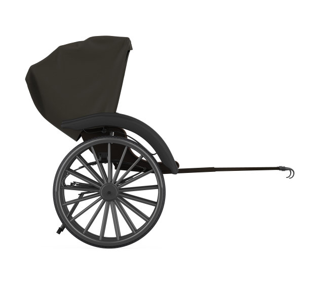 古董人力车孤立图片下载