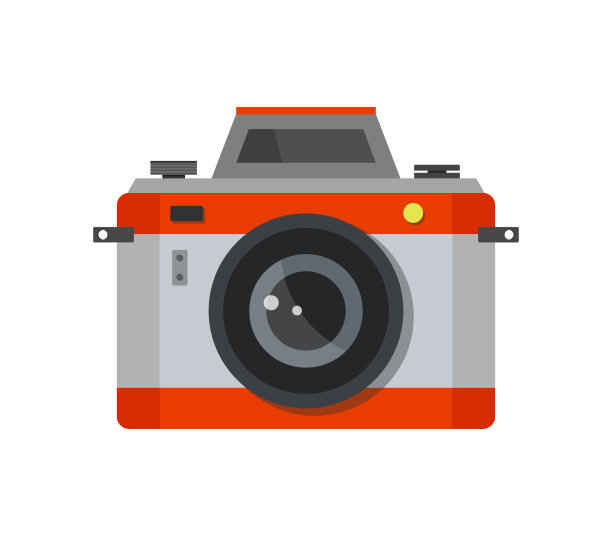 白色背景上的相机图标图片下载