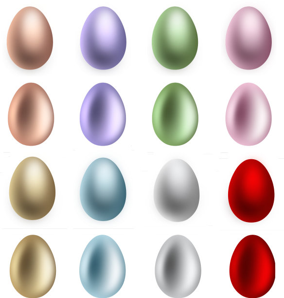 为复活节彩蛋设置金属色图片下载