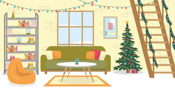 圣诞家居室内装饰用冷杉树图片下载