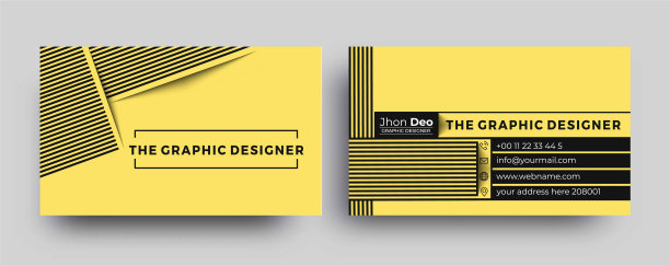 现代名片-创意和干净的名片模板。素材图片