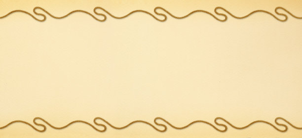 棕色的棉花在米黄色的纸上挥舞着绳子作为框架图片下载