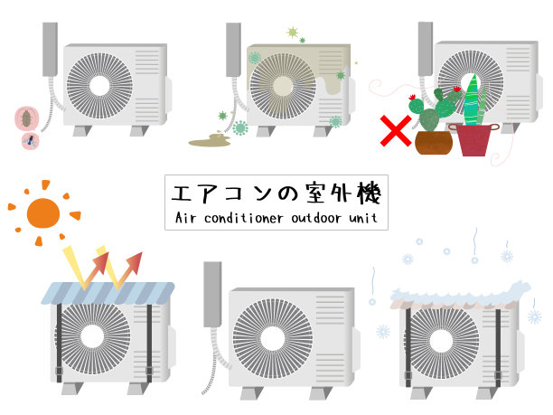 各种空调室外机插图一套图片下载