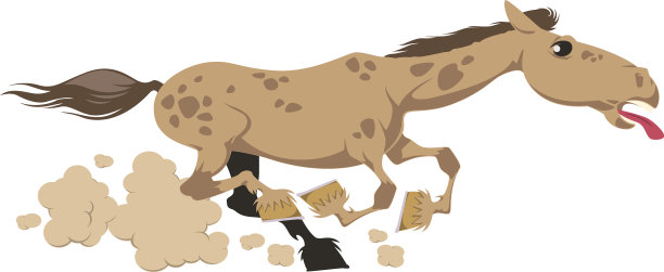 马奔跑的滑稽动物图片下载