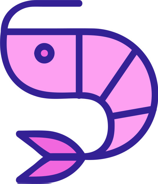 虾图标孤立轮廓符号图片下载