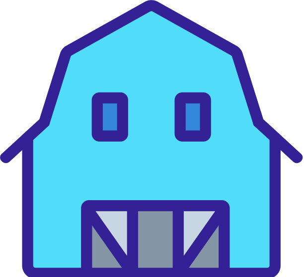 房屋农场图标孤立轮廓符号图片下载