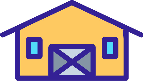 房屋农场图标孤立轮廓符号图片下载