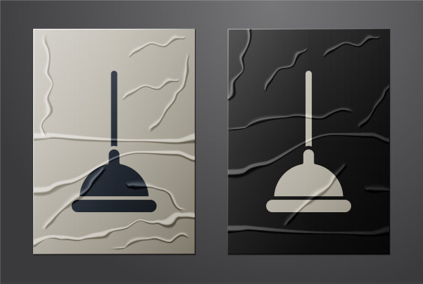 白色橡胶柱塞与木制手柄的管道图片下载