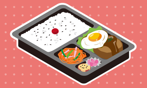 午餐是外卖的煎蛋和汉堡包图片下载