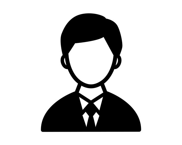 西装男图标，矢量符号图片下载
