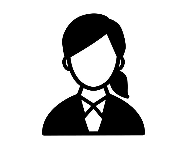 西装女人的图标，矢量符号图片下载