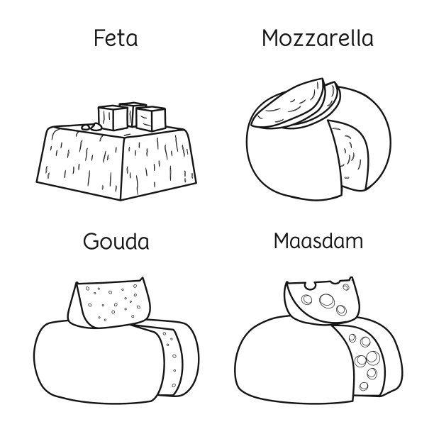 食品和小吃标志集图片下载