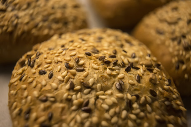 新鲜面包卷的细节图片下载