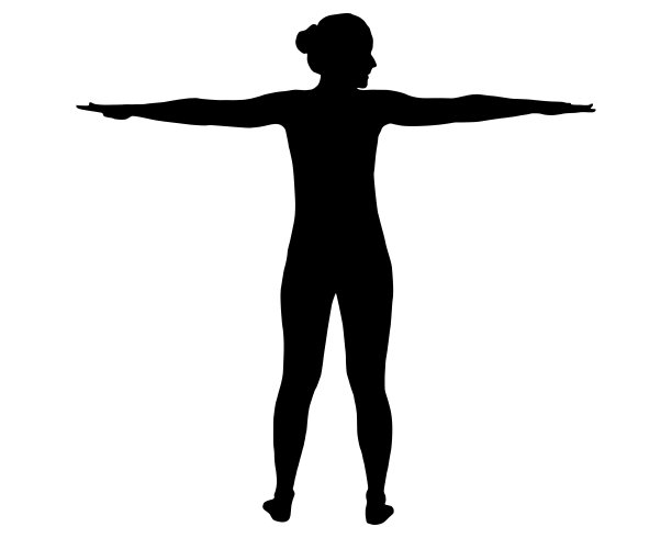 女人伸开双臂的背影图片下载