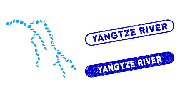 椭圆镶嵌河与纹理长江图片下载