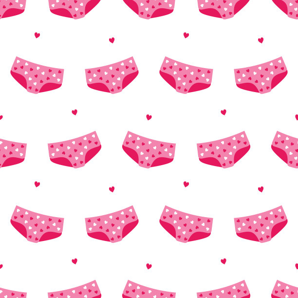 心形无缝图案的内裤图片下载