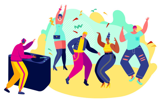 人们在派对上跳舞，男人和女人在俱乐部图片下载