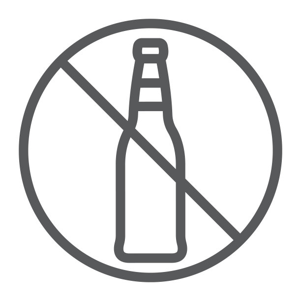 禁止酒精饮料线性图标图片下载