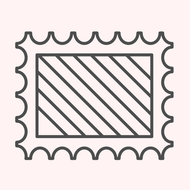 贴标细线图标信邮资贴纸图片下载