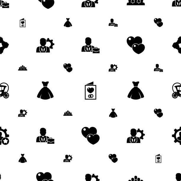 线条图标模式无缝包含可编辑图片下载