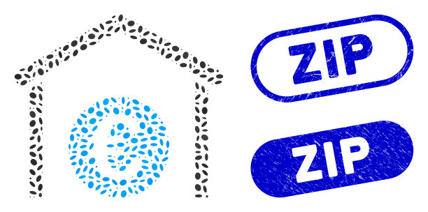 椭圆形拼贴欧元存储车库与纹理拉链图片下载