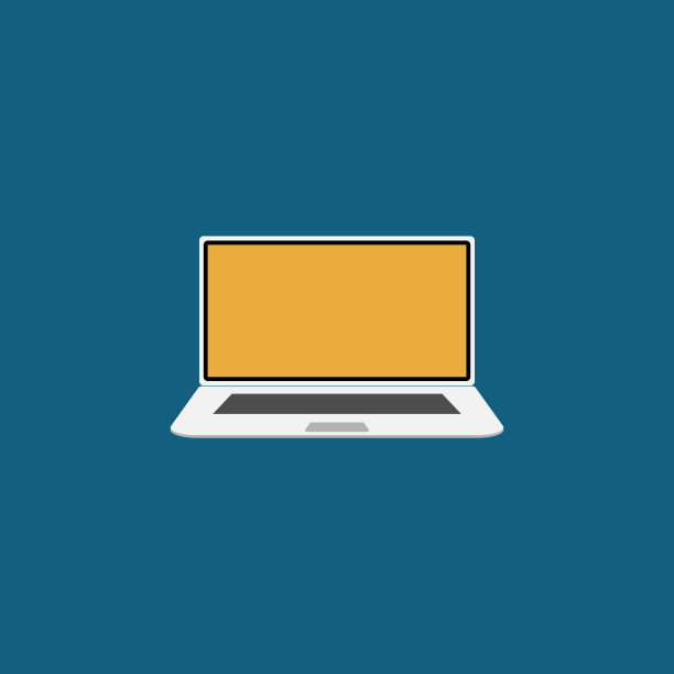 想象一个蓝色背景的笔记本电脑图片下载