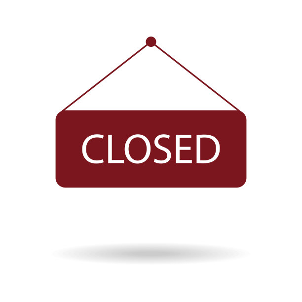 图标与一个关闭的商店或咖啡馆的影子图片下载