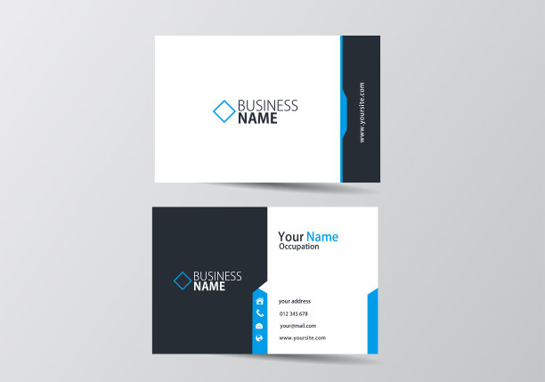 拜访卡模板的两面图片下载