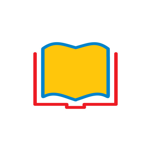 打开书籍图标设计矢量模板图片下载