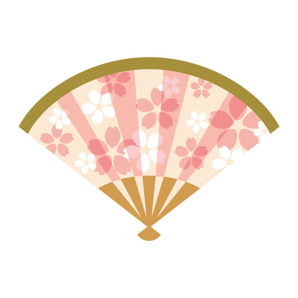 日本的幸运卡片。这是一个风扇。图片下载