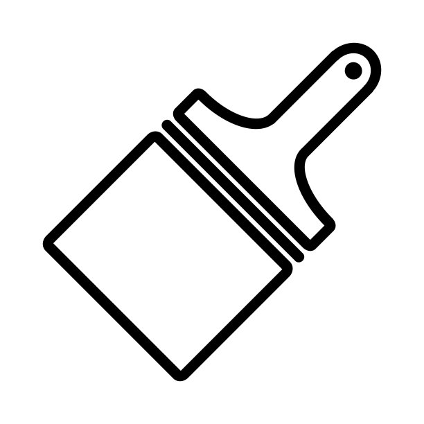 油漆笔刷图标设计矢量模板图片下载